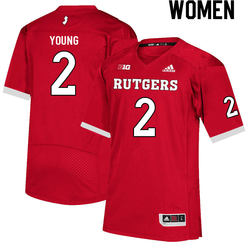 Women #2 Avery Young Rutgers Scarlet Knights College Football Jerseys Sale-Scarlet